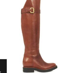 Chloe Tan Leather Over the Knee Boots